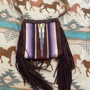 Western fringe shoulder bag